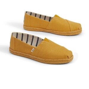 TOMS Alpargata Rope Heritage Canvas Slip-on Gold Fusion